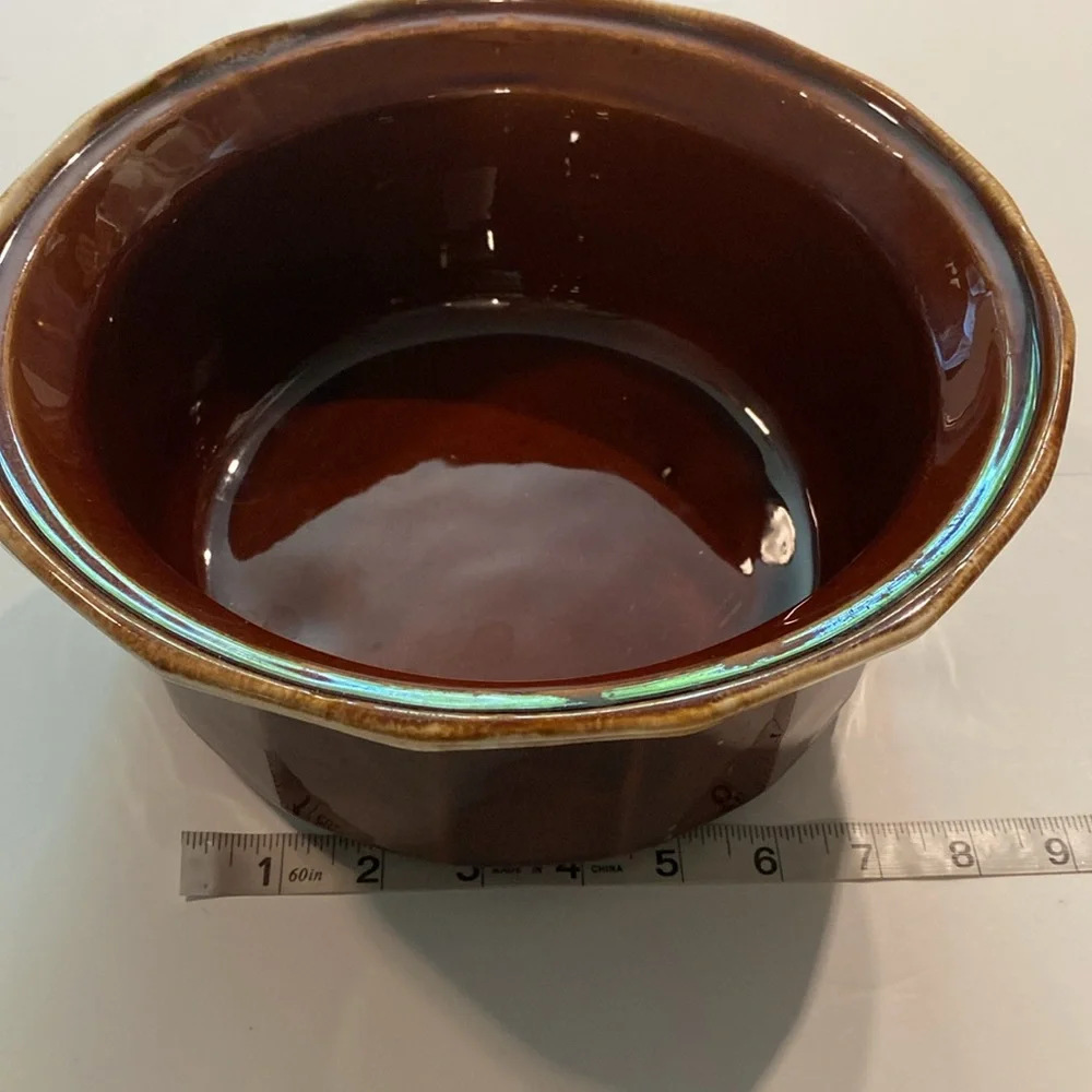 McCoy Brown Drip Glaze Pottery 7076 Bean/Casserole Dish Pot Vintage - Picture 12 of 17